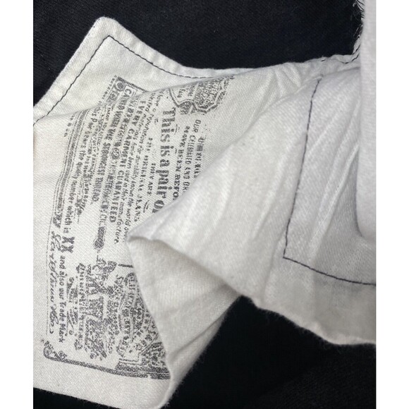 Levi's Mens 501 Jeans 36x34 Regular Fit Denim Button Fly Black Pants Western - Picture 11 of 13